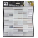 Main Street, Wall Tile Sticker Decor 8X8 Silver & Gray (24 Pack)