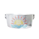 Galvanized Ice Bucket Oval 14.7X9.4X5. (6 Pack)