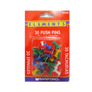 Push Pins Assorted Colors, 30 ct (12 Pack)