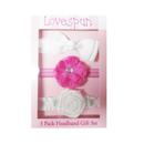 Baby Headband Set Bow & Flower, 3 ct (12 Pack)