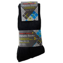 Choice Fitness, Diabetic Crew Socks 10-13 Black (12 Pack)