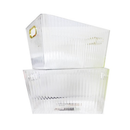 Storage Bin Plastic Clear 12.2X7.9X6.3 (24 Pack)