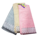 Hand Towels Leave Design Assorted (12 Pack)
