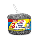 PowerHouse, Scrubbers Stainless Steel, 3 ct, 3 in (24 Pack)