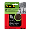 Scotch, Felt Pads Black, 20 ct (24 Pack)