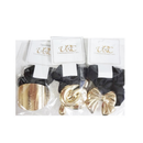 Hair Scrunchie With Metal Gold (12 Pack)