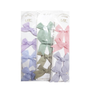 Hair Metal Snaps With Bow Assorted, 4 ct (12 Pack)