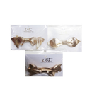 Hair Metal Snaps Gold With Bow (12 Pack)