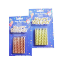 Birthday Candle Set Gold & Rose, 17 ct (24 Pack)