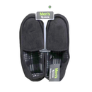 Mens Slippers XLarge Black (24 Pack)