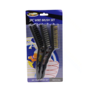 Wire Brush Set Black, 8 in (12 Pack)