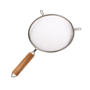 Strainer Wood Handle Stainless Steel, 8 in (12 Pack)