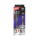 USB Fast Data Cable 3.1A 3 In 1 (12 Pack)