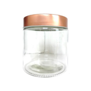 Glass Jar With Rose Gold Lid, 800 ml (24 Pack)