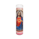 Veladora Candle Sagrado Corazon De Jesus Red, 8 in (12 Pack)