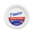 Blue Star, Paper Plates, White, 10 in (24 Pack)