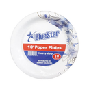 Blue Star, Paper Plates, Flowers, 10 count, 10 in (24 Pack)