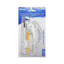Bazic, Compass & Protractor Set With Pencil, 6 in (24 Pack)