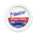 Blue Star, Paper Plates, White, 9 in (24 Pack)