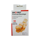 Aid First, First-Aid Bandage Assorted Sizes, 50 ct (12 Pack)