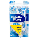 Gillette, Blue3 Razor Cool, 6 ct (6 Pack)