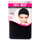 Wig Cap, Black, 2 ct (12 Pack)